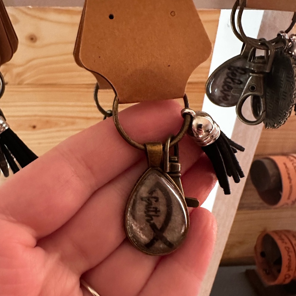 Faith Keychain with Tassel
